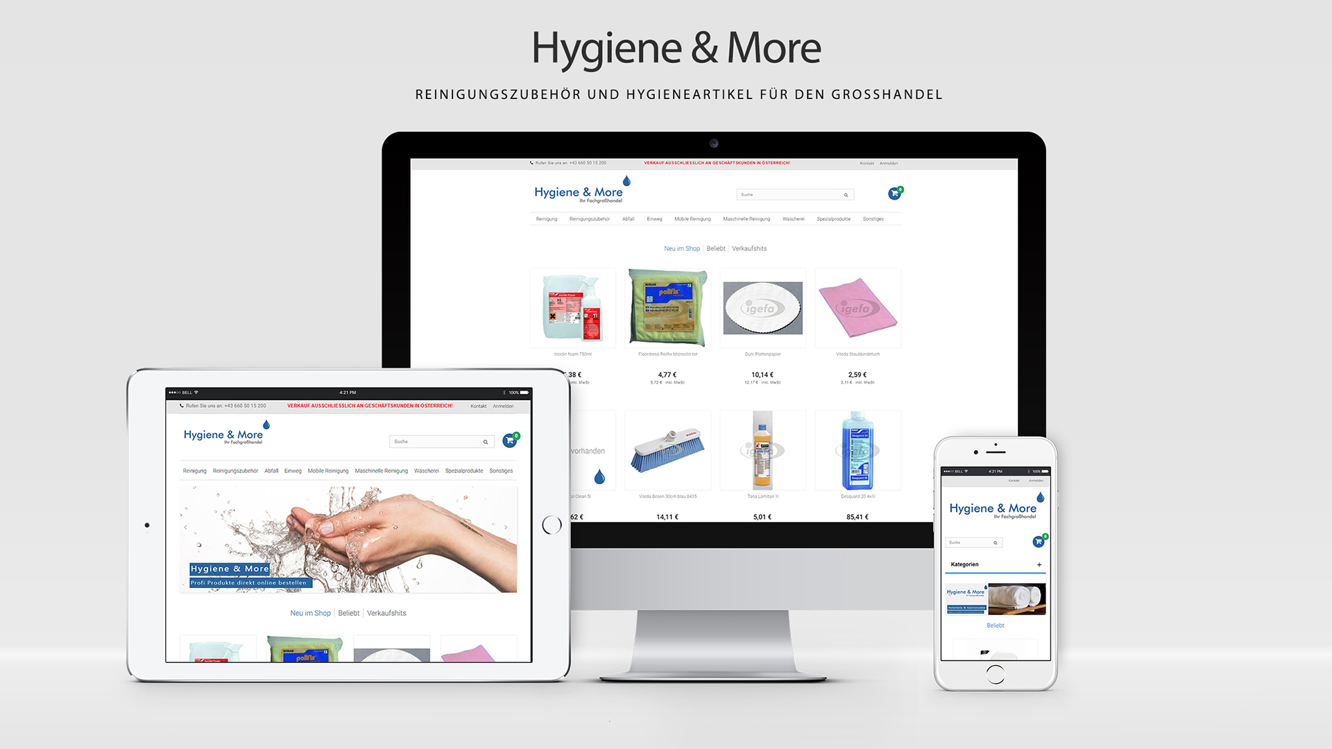 Hygiene & More B2B Online Shop mit PrestaShop