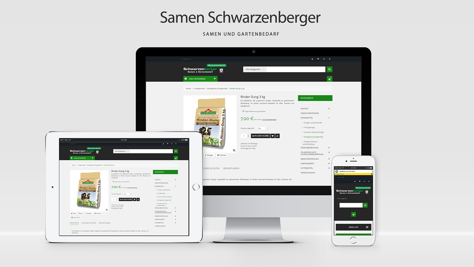 Samen Schwarzenberger  PrestaShop Online Shop